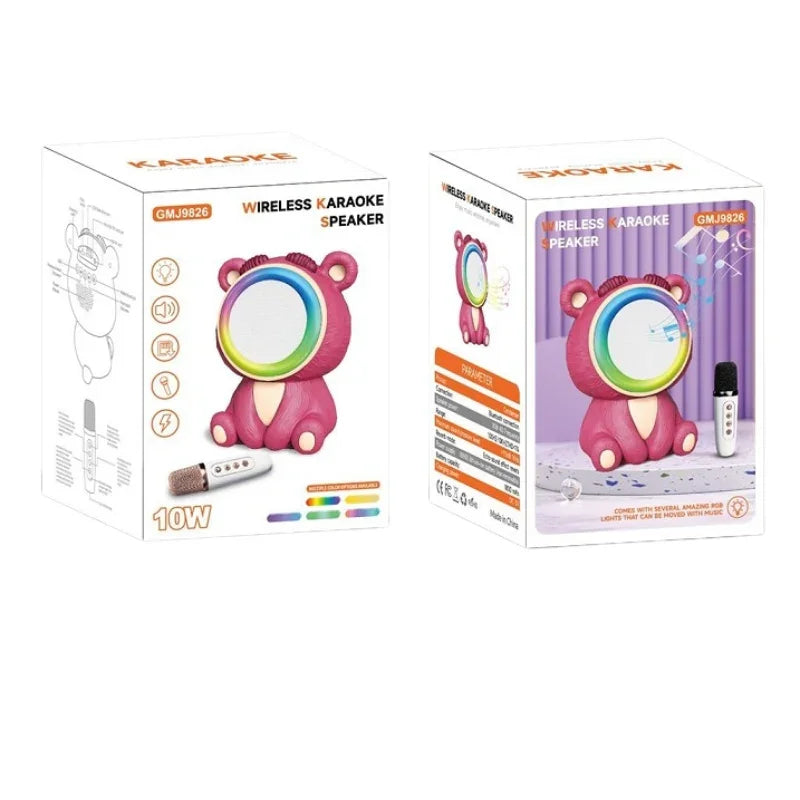Adorable Rabbit-Shaped Wireless Karaoke Speaker – Mini 10W Sound Fun for Kids