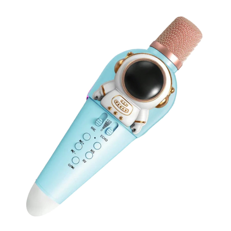 Space-Themed Bluetooth Karaoke Microphone – Built-In Speaker for Kids Musical Fun