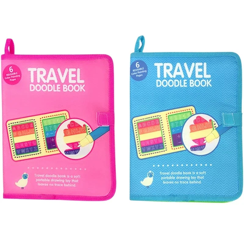 Magic Water Coloring Book Reusable Mess-Free Drawing Fun for Kids