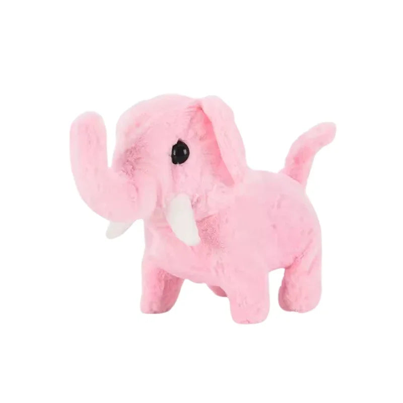 Walking & Talking Plush Elephant – Soft, Sounding, and Moving Toy