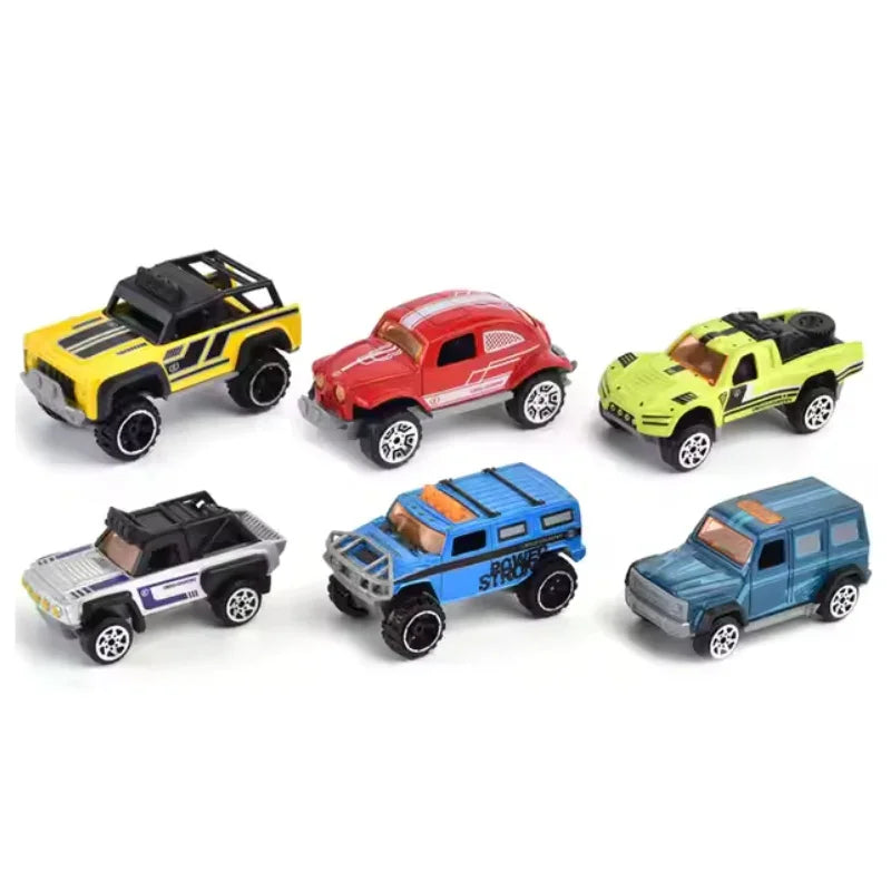 6-Pack Mini Off-Road Die-Cast Cars – Colorful Adventure Vehicle Toy Set for Kids