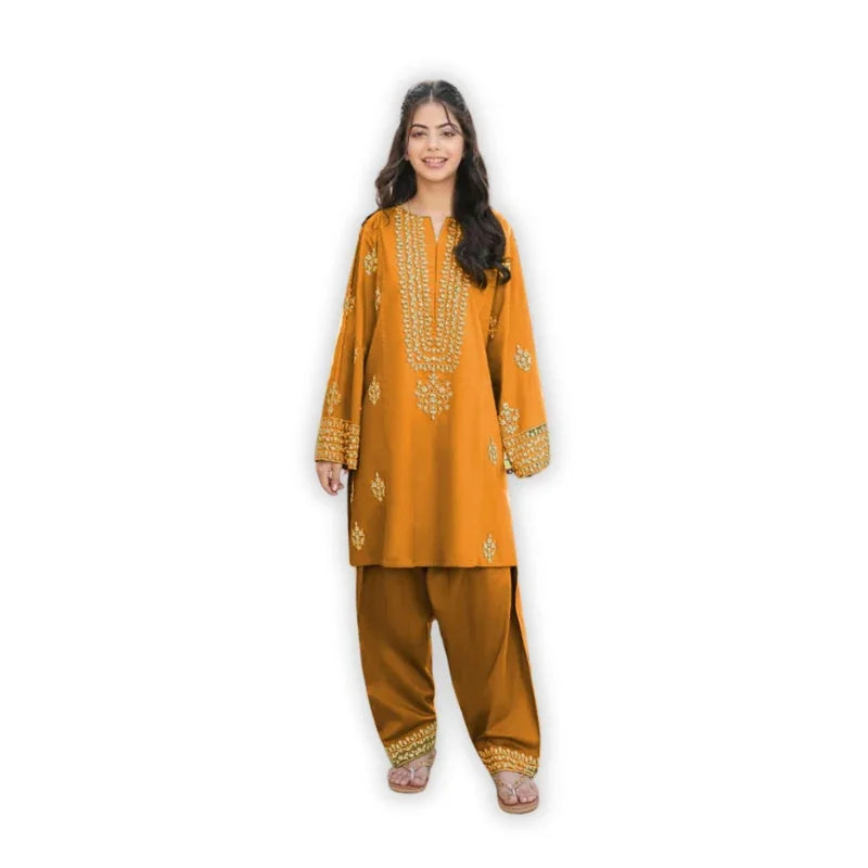 Premium Silk 2-Piece Suit for Girls – Stylish & Comfortable Traditional Wear