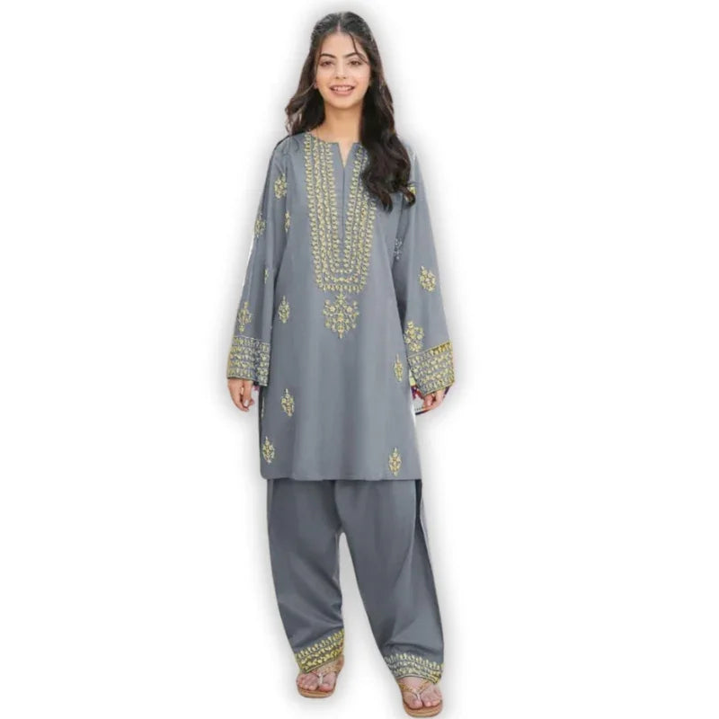 Premium Silk 2-Piece Suit for Girls – Stylish & Comfortable Traditional Wear