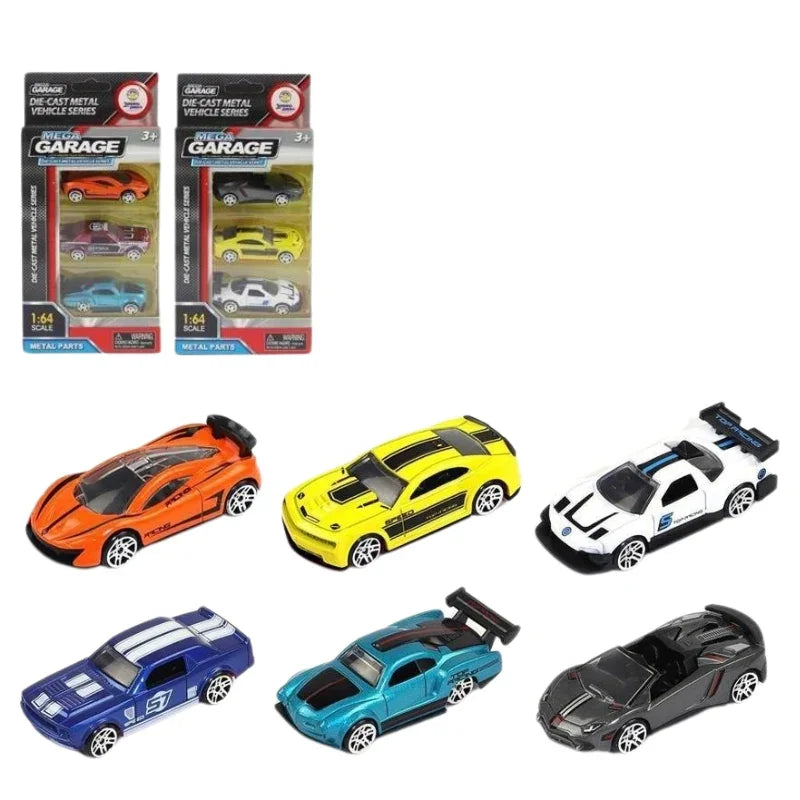 High-Speed Legends – Pack of 3 Premium Die-Cast Racing Cars with Metallic Finish