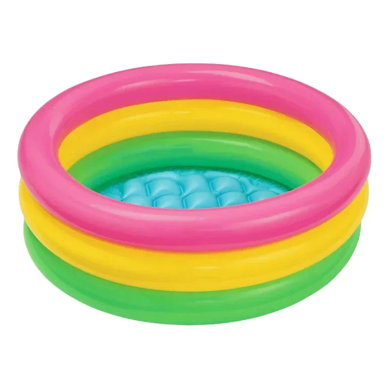 Intex Colorful 3 Ring Baby Pool Safe Fun Water Play for Little Ones