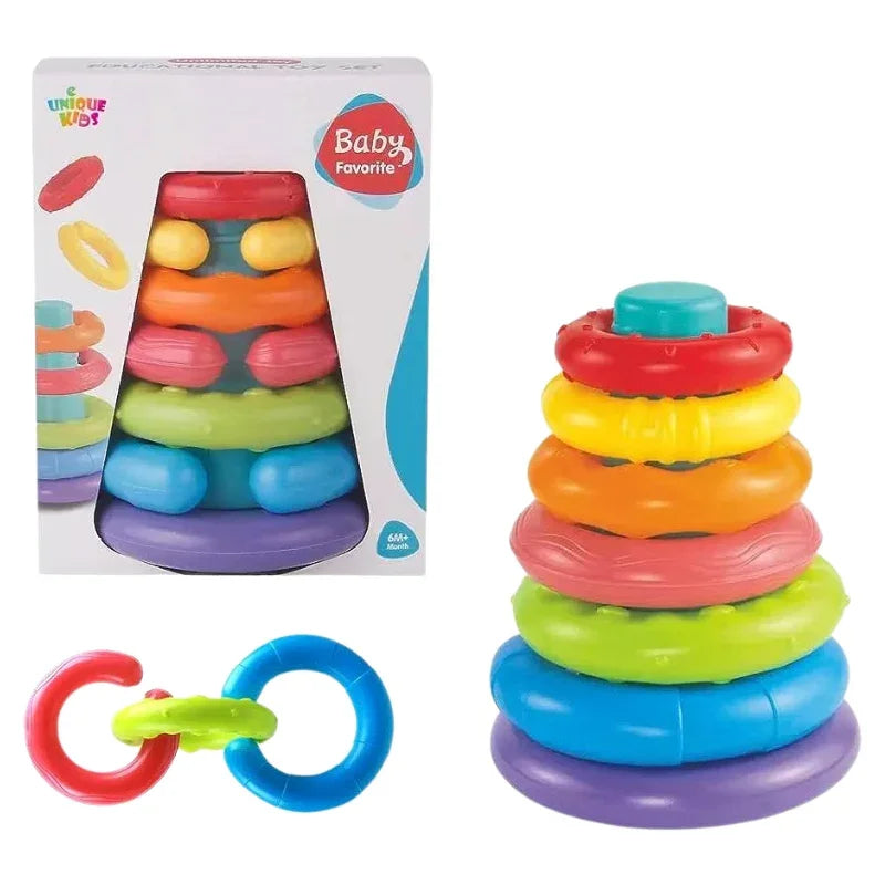Bright & Colorful Stacking Ring Tower – Fun Learning Toy for Babies