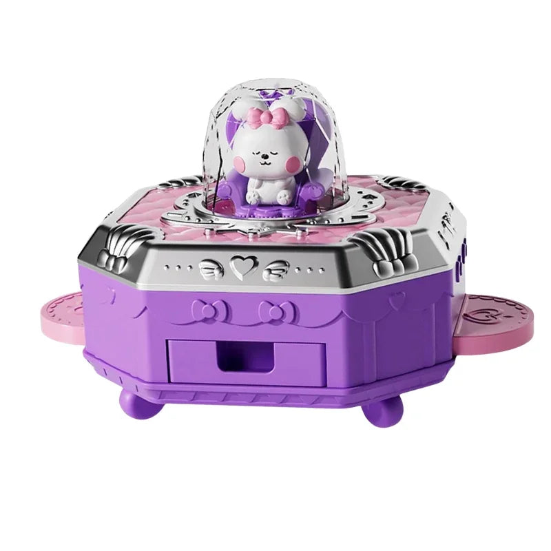 Galaxy Pet Spaceship Toy – Light-Up Rotating UFO with Cute Animal Figure for Kids