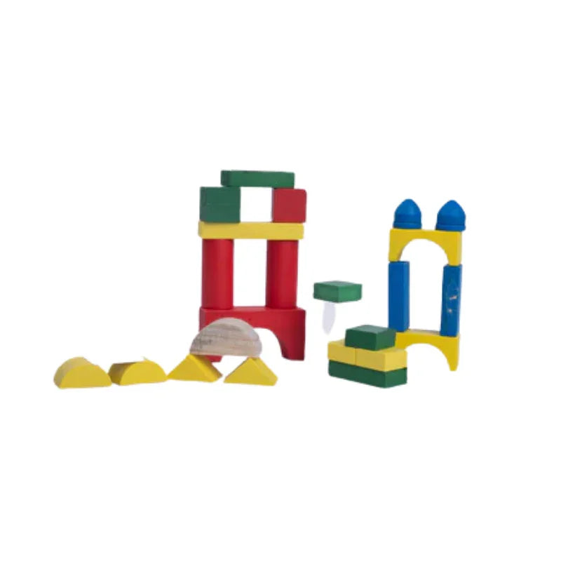 Wooden Assembled Shapes Lilong Puzzle Sorting Staking Color