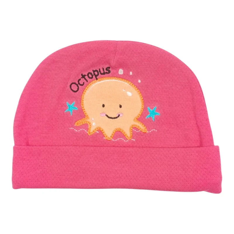 Multi  Caps Soft Cotton Baby Hats  Pack of 3