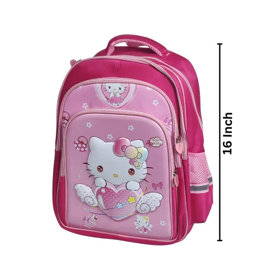 3D Hello Kitty School Bag Waterproof Lightweight Backpack 16 Inch (GB-2021)