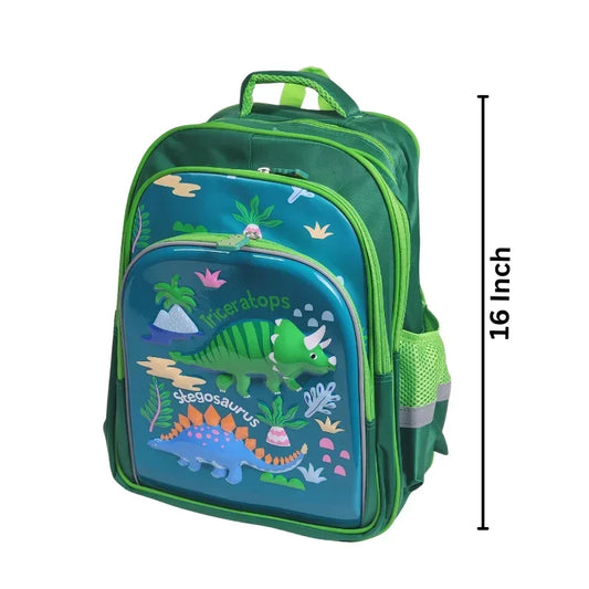 3D Dino School Bag Waterproof Lightweight Backpack 16 Inch (GB-2021)