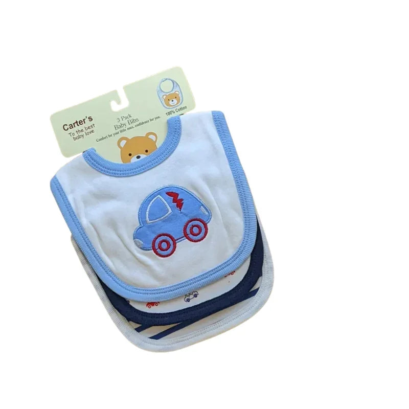 Baby Bibs Set of 3  Flower Design Soft, Absorbent  Stylish