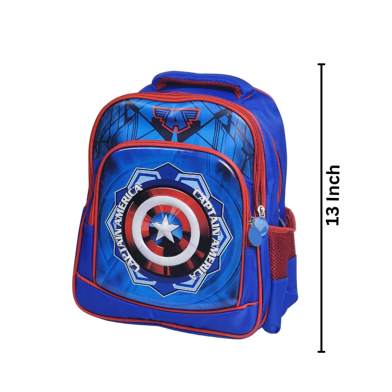 3D Captain America School Bag Waterproof Lightweight Backpack 13 Inch Toygenix.pk