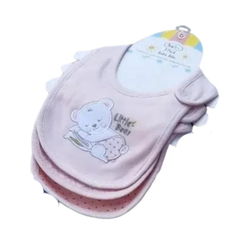 Baby Bibs Set of 3 Flower Design Soft, Absorbent Stylish