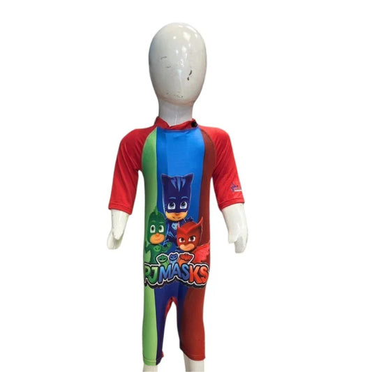 PJ Masks Kids Swimsuit – Full Body One-Piece Swimwear for Boys