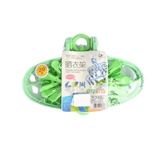 Laundry Hanger with 20 Clips  Space-Saving and Durable Design