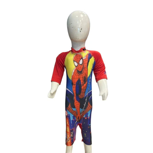 Spider-Man Kids Swimsuit – Full Body One-Piece Swimwear for Boys (Ages 2–11 Years)