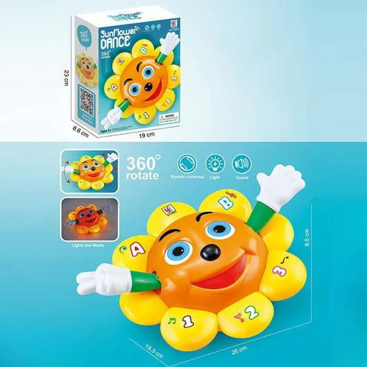 Musical 360° Rotating Flower Toy with Lights & Sound – Colorful Spinning Fun for Kids