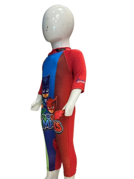 PJ Masks Kids Swimsuit – Full Body One-Piece Swimwear for Boys