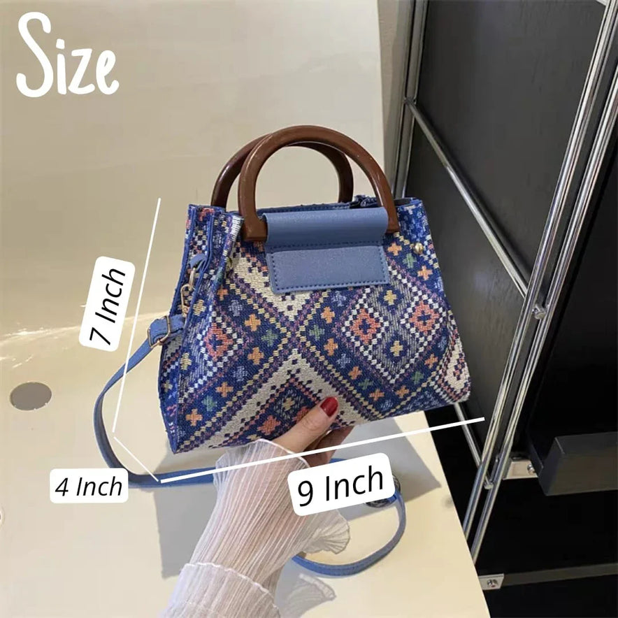 Trendy Printed Handbag with Small Pouch – Stylish & Practical