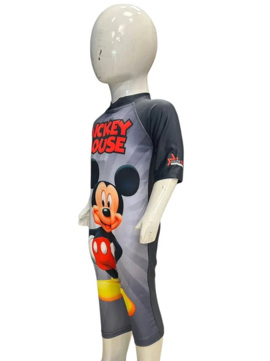 Mickey Mouse Kids Swimsuit – Full Body One-Piece Swimwear for Boys (Ages 2–11 Years)