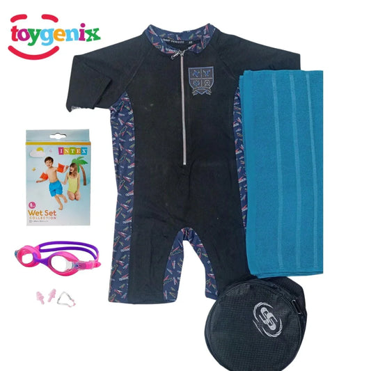 Kids Swimming Kit – Complete Swimwear Set (Goggles, Suit, Towel & More)