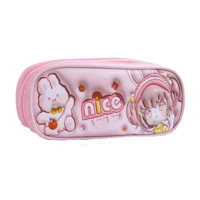 Nice 3D Doll Pencil Box For Girls