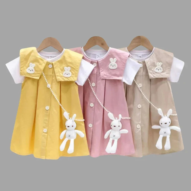 Half Sleeves Cotton Summer Wear With Rabbit For Kids