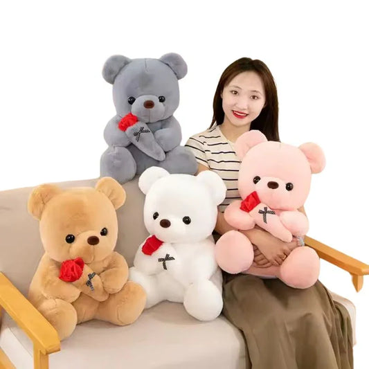 Adorable And Cute Plushie Bear With Roses & Bow