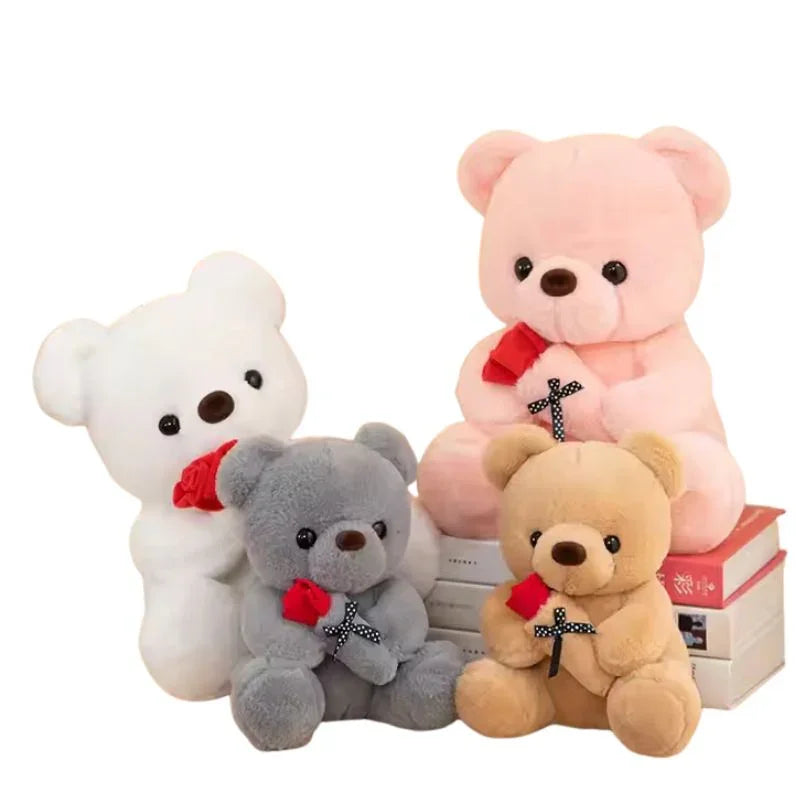 Adorable And Cute Plushie Bear With Roses & Bow