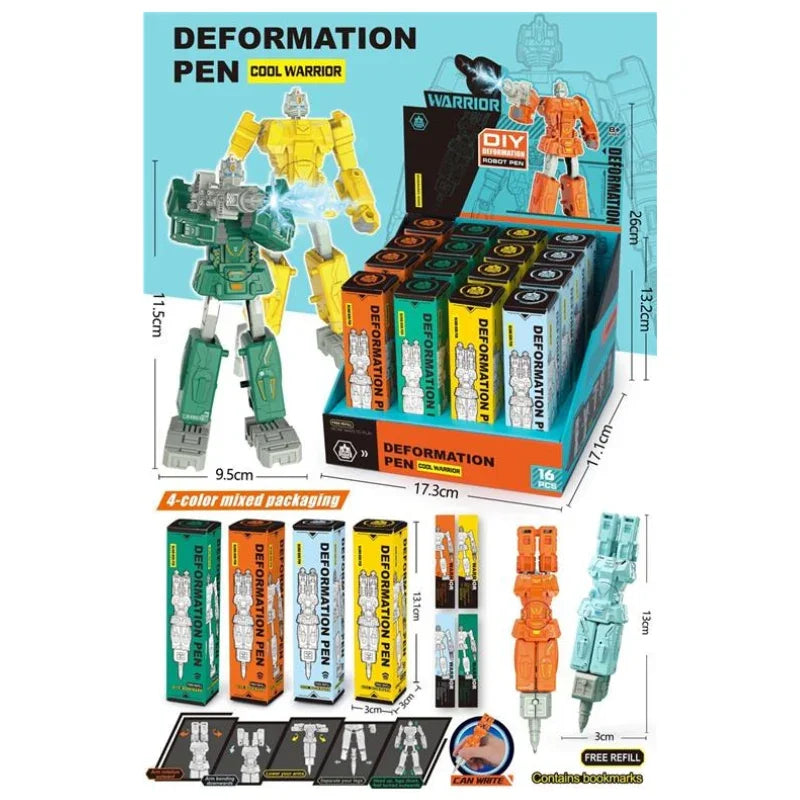 Toybliss DIY Transforming Robot Pen – Deformation Warrior Stationery Toy 1 pcs