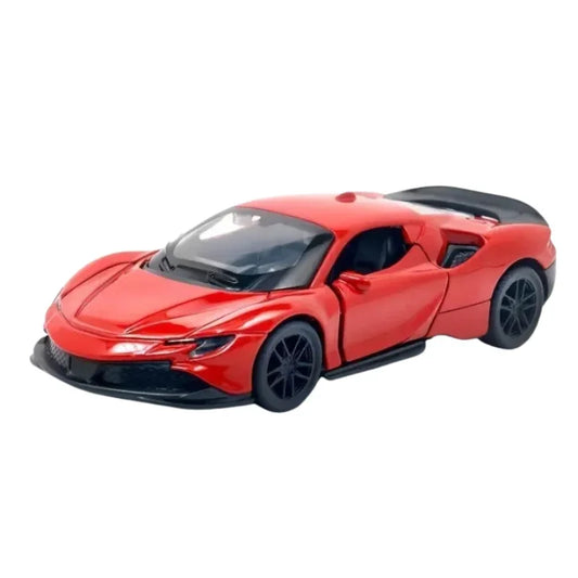 3-Door Sports Car Pull-Back Toy Sleek Speedster Fun for Kids