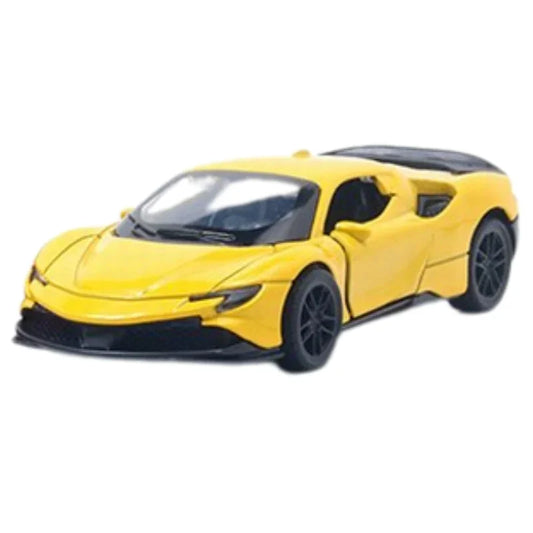 3-Door Sports Car Pull-Back Toy Sleek Speedster Fun for Kids