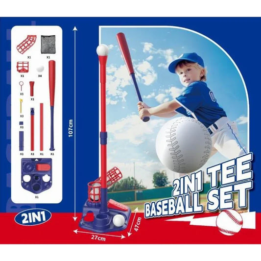 All-in-One Fun: 2-in-1 Tee Baseball Set for Kids – Hit, Pitch & Play