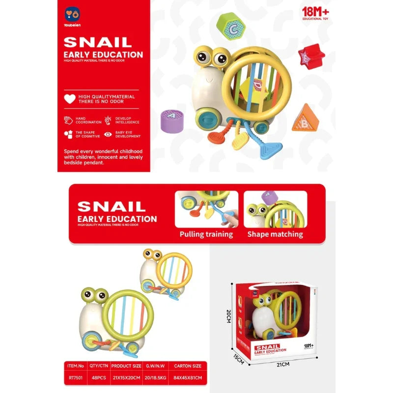 Snail Shape Sorter & Learning Toy Fun Way to Learn Colors, Numbers