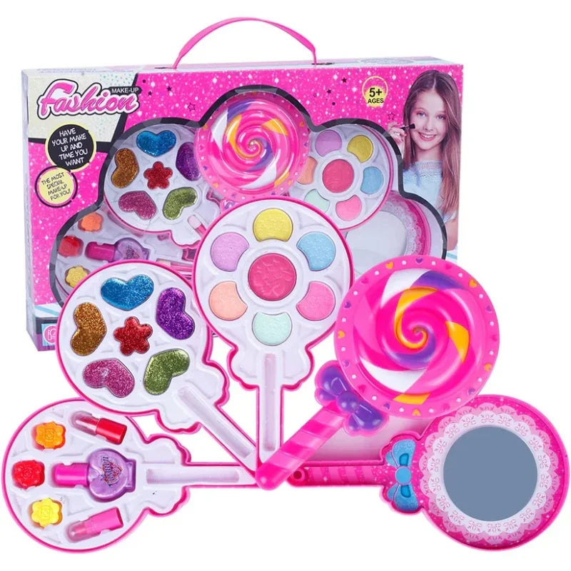 Sparkle Glow Beauty Kit Real Washable Makeup Set for Girls Pretend Play Fun