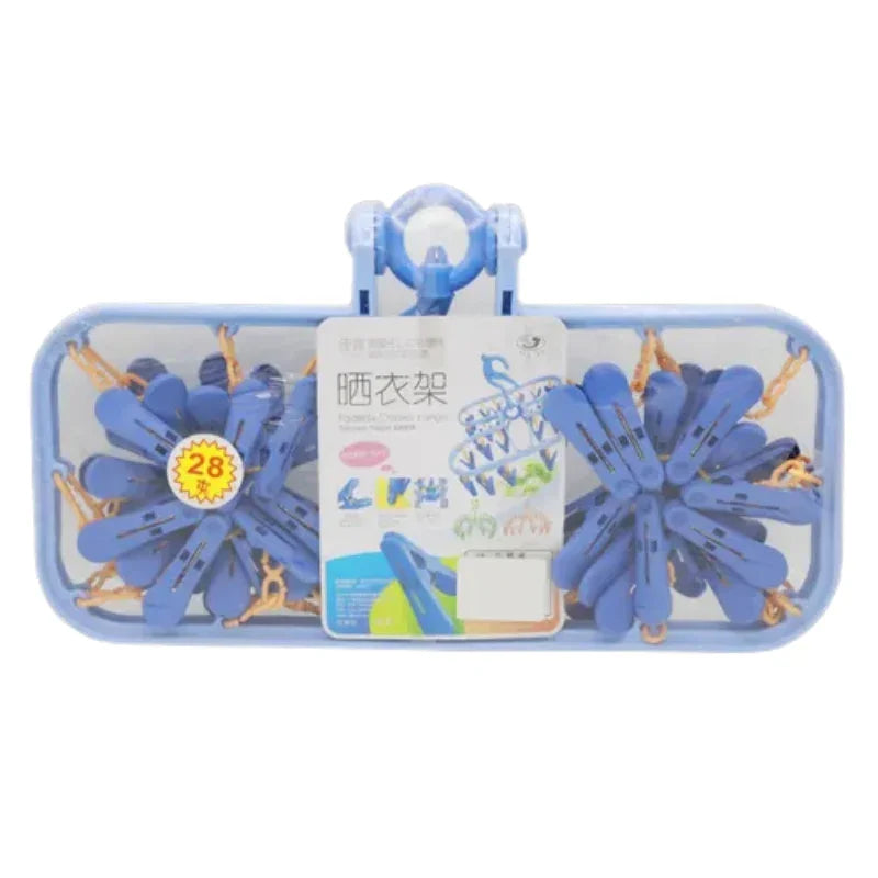 Momme Baby Clothes Hanger 28 Clips Drying Rack for Baby Laundry