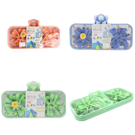 Momme Baby Clothes Hanger  28 Clips Drying Rack for Baby Laundry