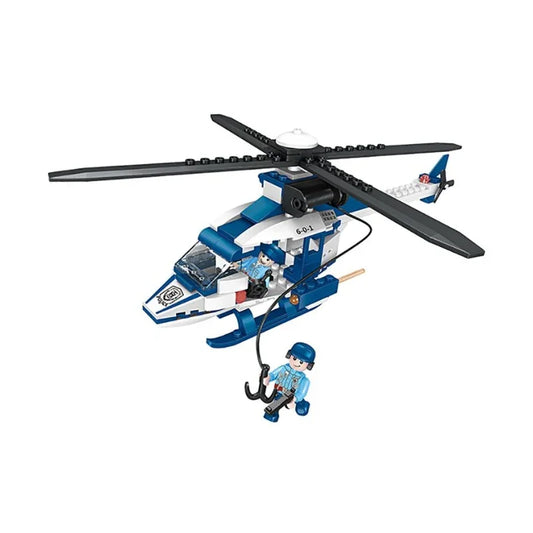 Thrilling Police Chase Building Block Set COGO City Action Play