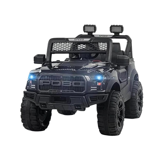 Electric Ride On Jeep Car for Kids with Projector Black Edition (2 Seater)