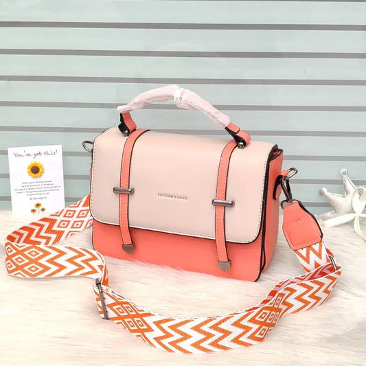 Elegant Imported Luxury Crossbody Handbag with Thick Strap & Multi-Compartment Design