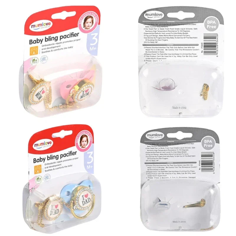 Mom Love Fancy Baby Bling Pacifier – Elegant Comfort