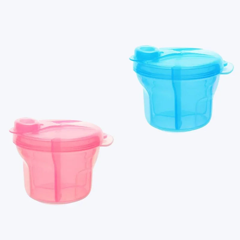 Flip-Top Milk Powder Dispenser – 3 Section Formula Food Storage Container