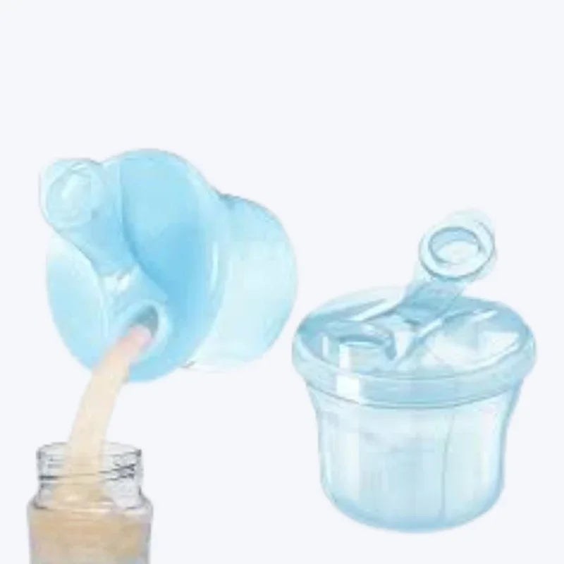 Flip-Top Milk Powder Dispenser – 3 Section Formula Food Storage Container