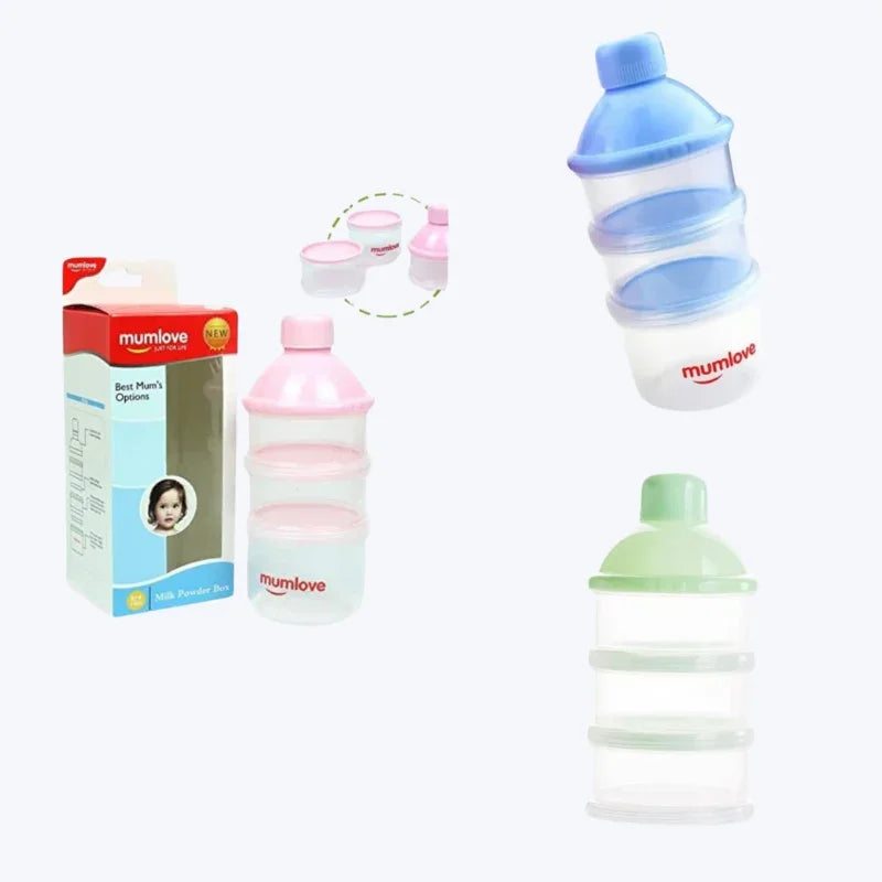 3-Layer Portable Milk Powder Storage – Travel-Friendly Baby Formula Dispenser