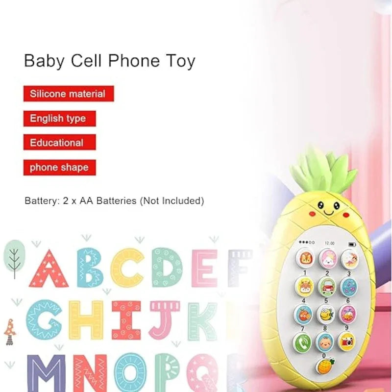 Pineapple Baby Phone Toy – Light & Music Interactive Learning Fun