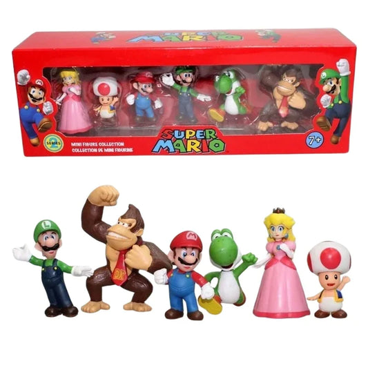 Toys Uncle Mario Action Figure Set  6 Piece Collection Super Bros Character Toys