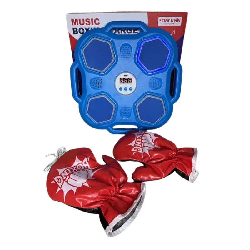 Punch to the Beat! Kids Music Boxing Target Toy Set with Gloves