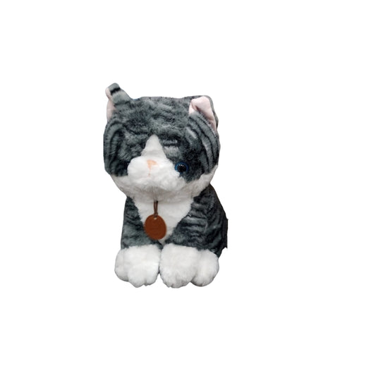 Cute Tabby Cat Plush Toy – 35cm Soft Stuffed Kitten Animal