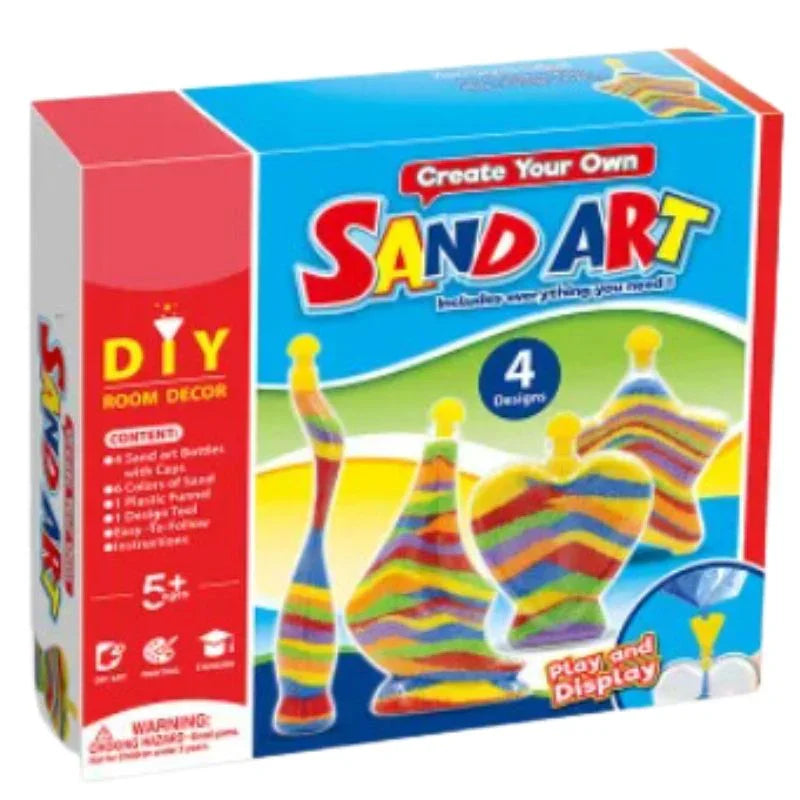 Color Day Sand Art Kit - 4 Designs, 6 Vibrant Colors